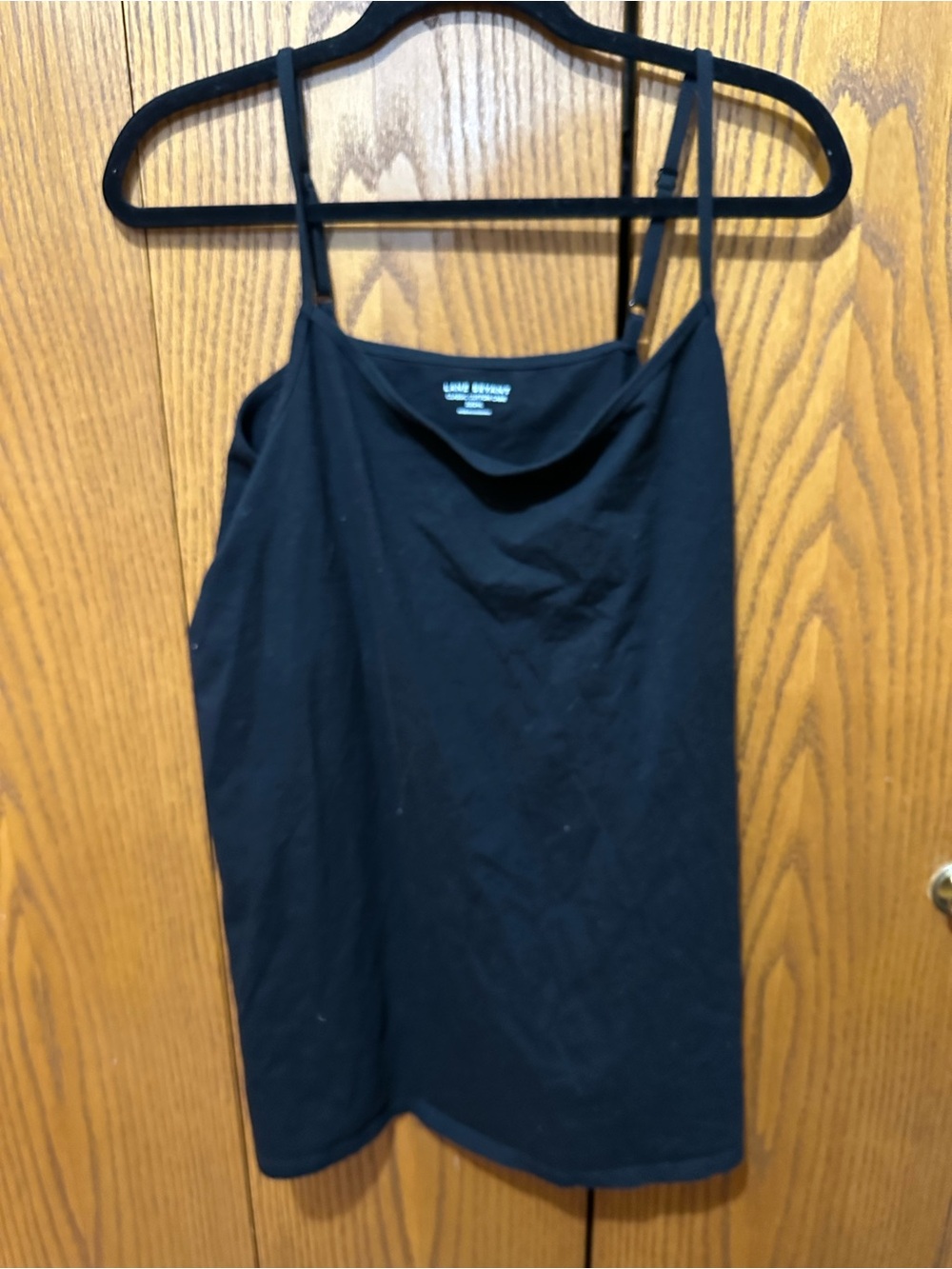 Lane Bryant Classic Cotton Cami Black Adjustable Strap Tank Top Size 22/24L